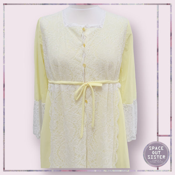 Vintage Lemon & Lace Robe