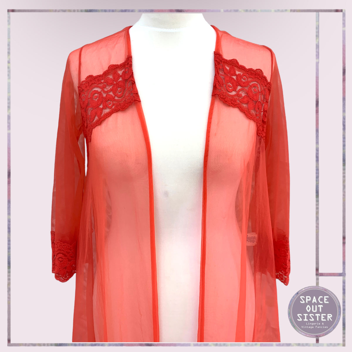 Vintage Sears Sheer Red Robe – Space Out Sister