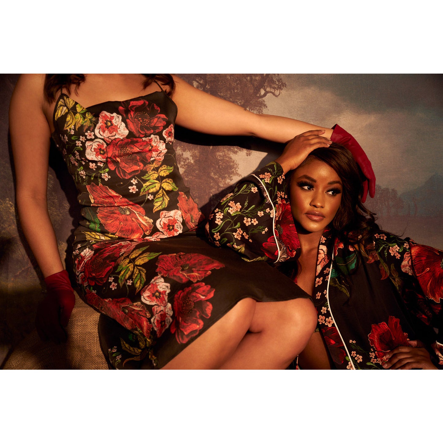 New Midnight Floral Triangle Bralette by Kilo Brava