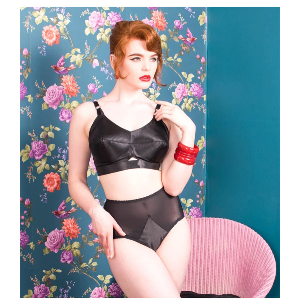 Black High Waisted Knickers with Glamorous Retro Style - What Katie Did