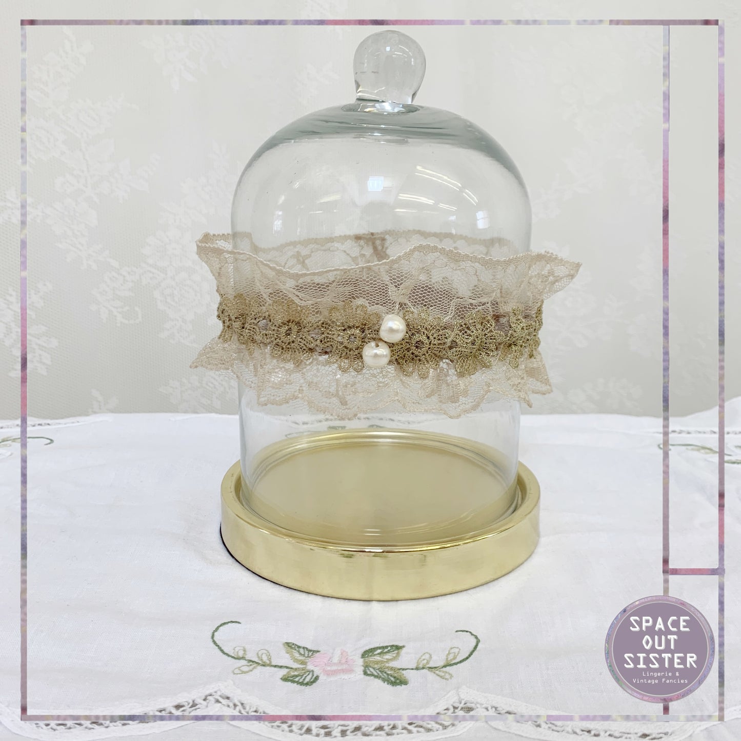 New Garter in Champagne & Gold