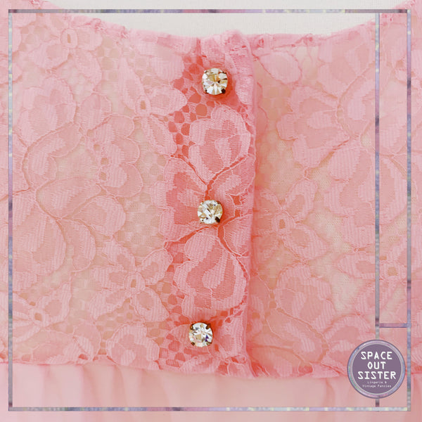 Vintage Florbell Bubblegum Pink with Diamanté Nightdress