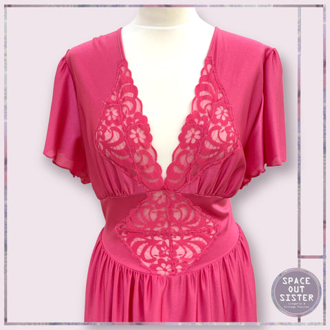 Vintage Hot Pink Nightdress
