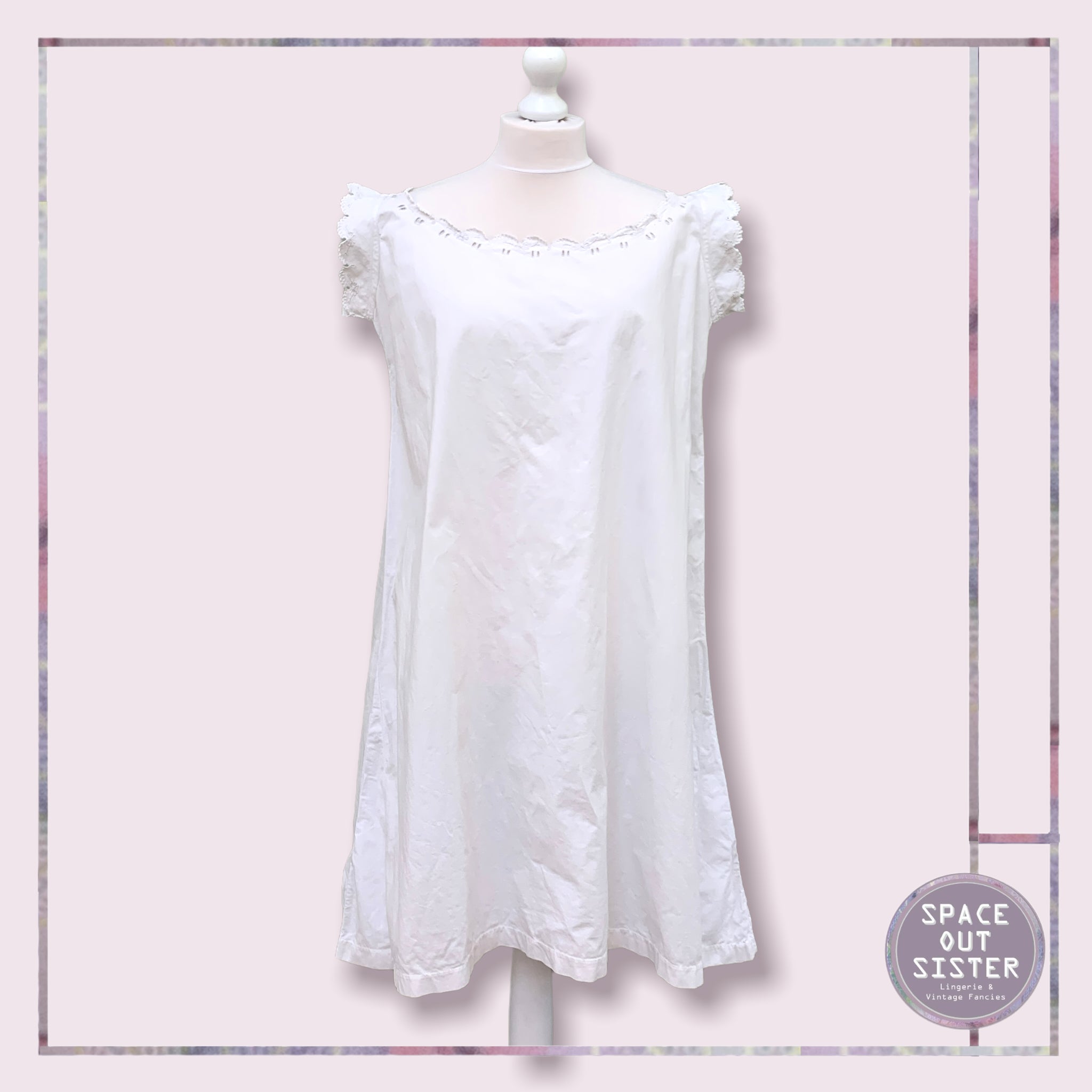 Antique Cotton White Nightdress