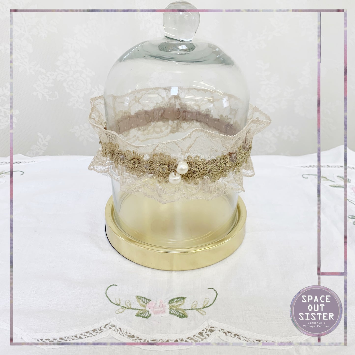 New Garter in Champagne & Gold