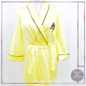 Vintage Yellow Short Robe