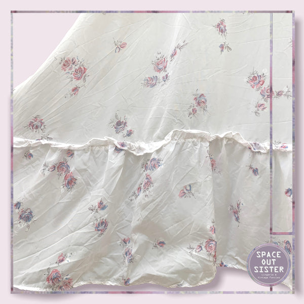Vintage Floral Ruffle Nightdress