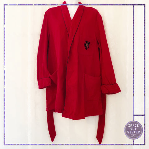 Vintage Red Corduroy Cotton Sears Robe